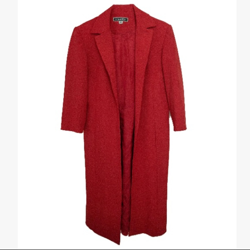 Vintage Halston Long Blazer in Rust Color Size 6 - Picture 3 of 5